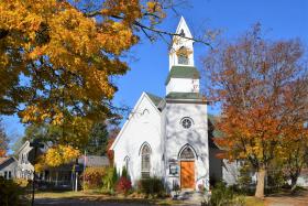 a beautiful church in small town usa