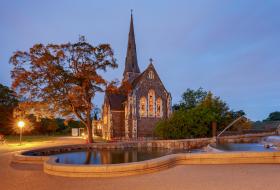 anglican church of st alban at sunset copenhagen